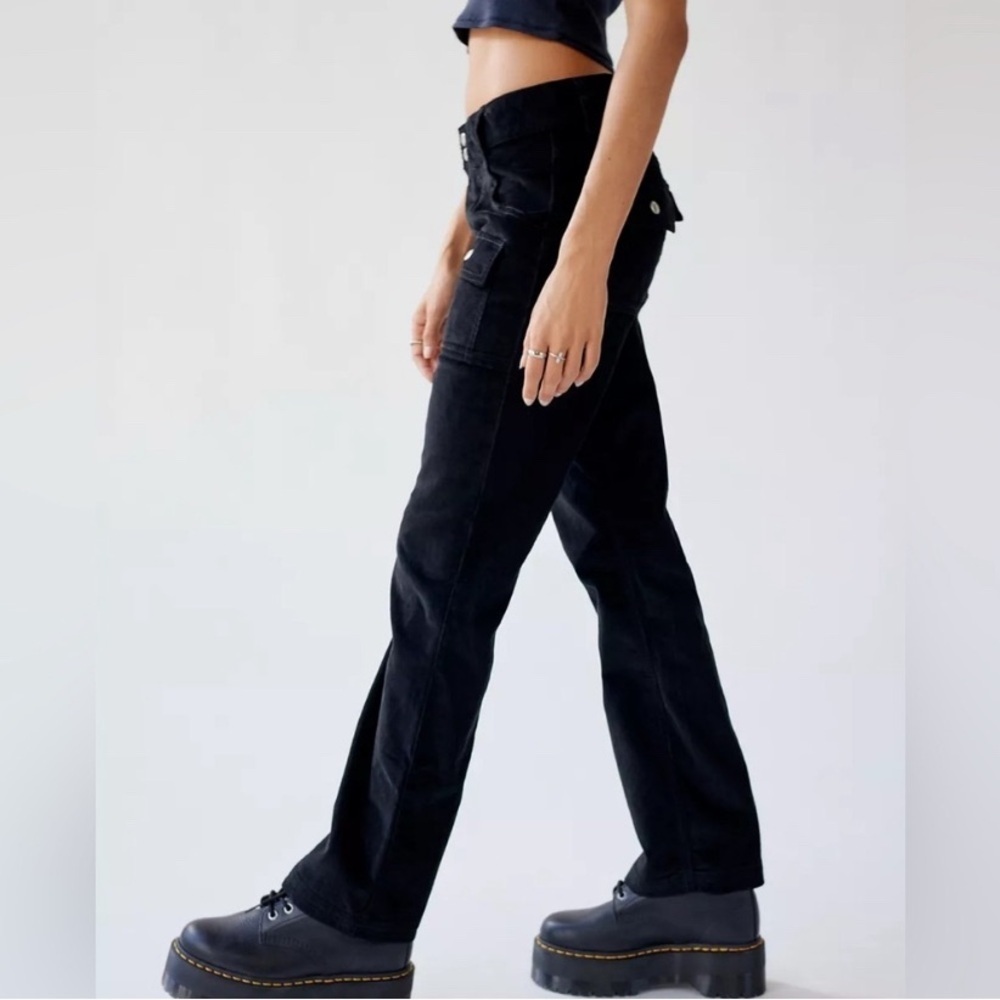 BDG Black Corduroy Pants with Button Accents - SZ 0 - Picture 5 of 13